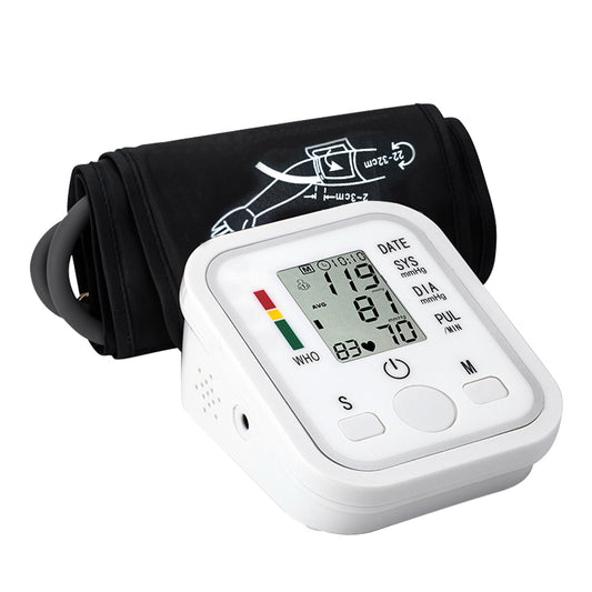 Automatic Upper Arm Blood Pressure Monitor Pulse Meter BP Machine Voice Talking