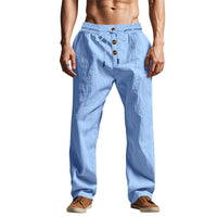 Men's Trousers Breathable Skin-Friendly Loose Fit Casual Beach Pants For Sports Summer