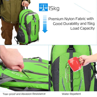 36L Outdoor Backpack Waterproof Daypack Travel Knapsack For Hiking Camping Picnic Travel School Spring Summer