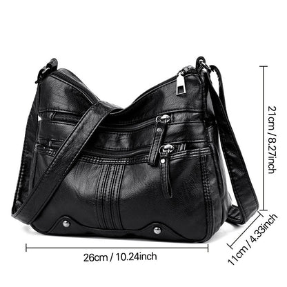 Womens Shoulder Bag Ladies Multi Pocket Messenger Handbag Cross Body Bags UK