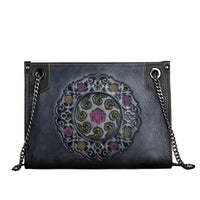 Large-Capacity ShoulderCrossbody Top-Grain Leather Tote Bag