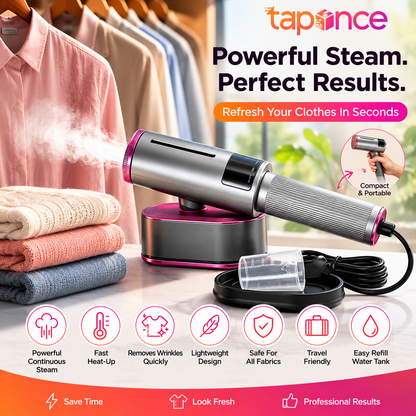PressJet Pro 1200W Cordless Handheld Garment Steamer — 2-Speed Steam Control