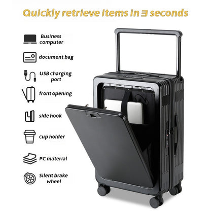 New Fashionable 16 Inch Luggage Case With TSA Customs Lock, 360 Universal Wheel Pull Rod Box, Luggage Universal Wheel Password Box