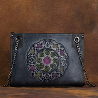 Large-Capacity ShoulderCrossbody Top-Grain Leather Tote Bag