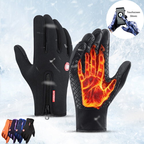 Winter Touchscreen Gloves — Fleece-Lined Waterproof Sports Gloves