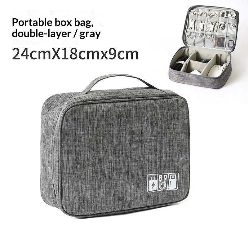 Double-layer Cable Organizer Travel Digital Accessory Storage Bag