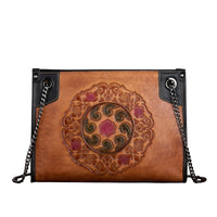 Large-Capacity ShoulderCrossbody Top-Grain Leather Tote Bag