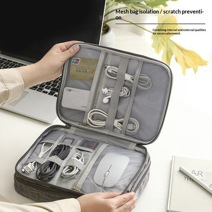 Double-layer Cable Organizer Travel Digital Accessory Storage Bag