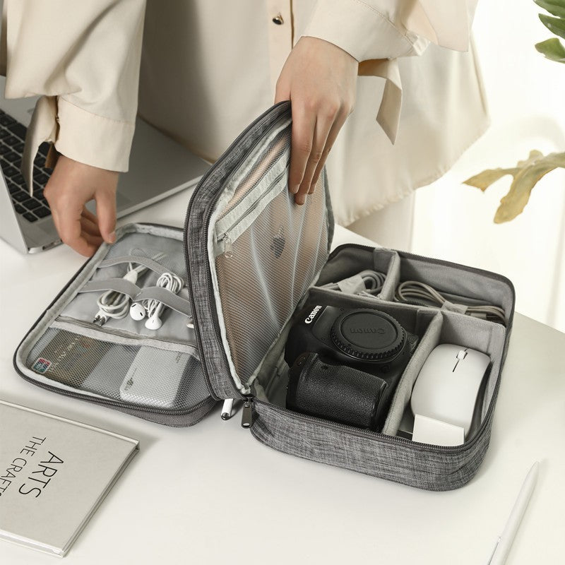Double-layer Cable Organizer Travel Digital Accessory Storage Bag