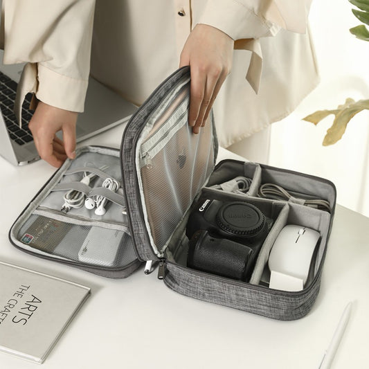 Double-layer Cable Organizer Travel Digital Accessory Storage Bag