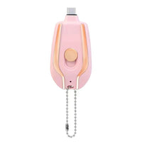 1500mAh Mini Power Emergency Pod Keychain Charger With Type-C Ultra-Compact Mini Battery Pack Fast Charging Backup Power Bank