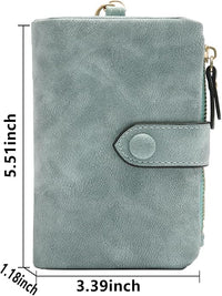Matte Finish Women's Short Trifold Wallet, Cute Minimalist Style, Multi Card Holder Ladies Purse