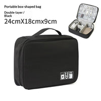 Double-layer Cable Organizer Travel Digital Accessory Storage Bag