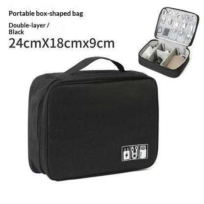 Double-layer Cable Organizer Travel Digital Accessory Storage Bag