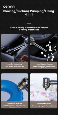CENRR 998000PA Car Vacuum Cleaner Powerful Portable HandHeld Vacuum Cleaner For Car Wireless Cleaner Robot Car Accessories