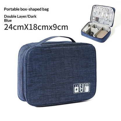 Double-layer Cable Organizer Travel Digital Accessory Storage Bag