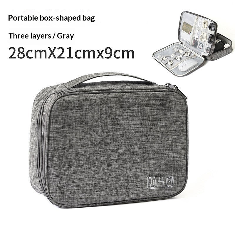 Double-layer Cable Organizer Travel Digital Accessory Storage Bag