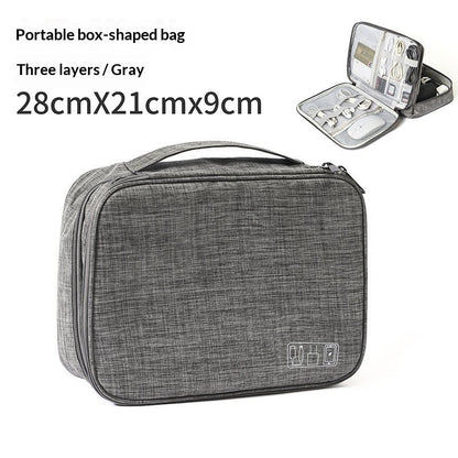 Double-layer Cable Organizer Travel Digital Accessory Storage Bag