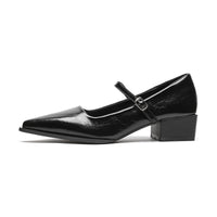 One-strap Vintage Chunky-heeled Mary Jane Shoes For Women