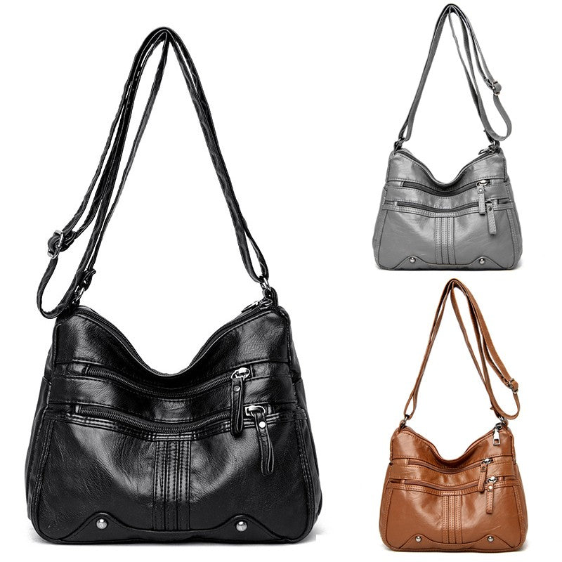 Womens Shoulder Bag Ladies Multi Pocket Messenger Handbag Cross Body Bags UK