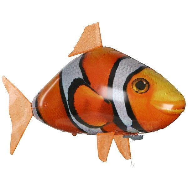 Tap Once remote control flying clownfish balloon made of durable nylon for indoor air swimming